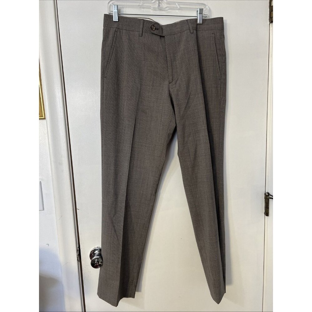 Brooks Brothers‎ 1818 Milano Fit Wool Blend Dress Pants 40/34 Preppy Houndstooth